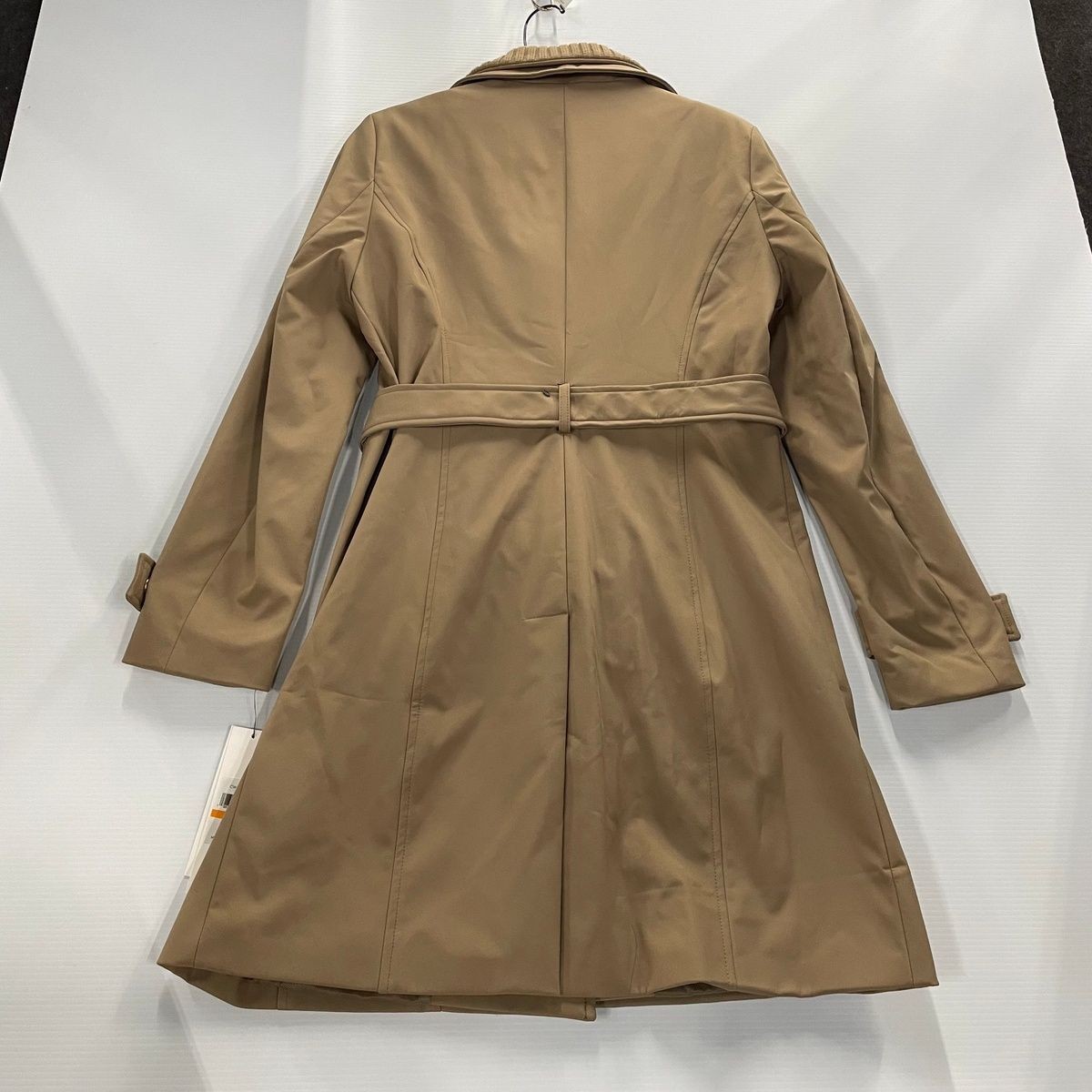 CALVIN KLEIN Long Sleeve Belted Wrap Coat Women's Size S Caramel thumbnail 7