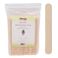 Dukal Large Wooden Wax Sticks - Body Hair 100 Count Pack of 1 , beige