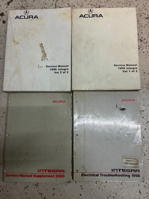 1998 Acura Integra Service Shop Repair Manual Set OEM