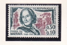 🦬Timbre France N°1372 - Luxe ** - Pierre de Marivaux Ecrivain -  MNH** - 1963🦬