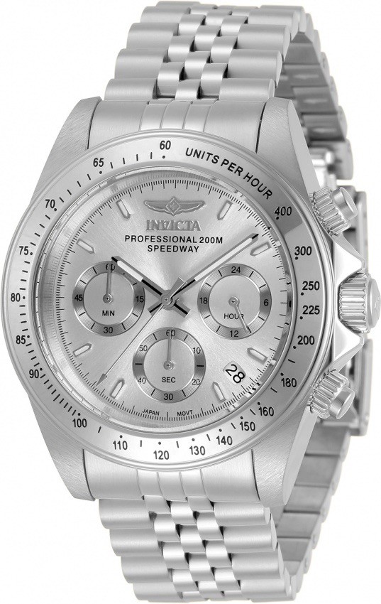 Invicta Speedway Men's Chronograph 200M Silver Dial Stainless Steel Watch 30988