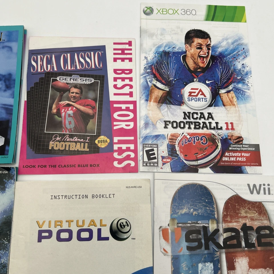 Misc. Lot Of Manuals And Inserts Sega Nintendo N64 Xbox 360 EA Sports Wii GUC - Image 3 of 4