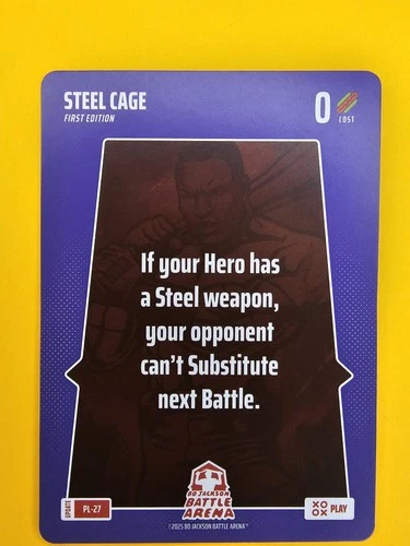2025 BoBA Bo Jackson Battle Arena Update SP Play Card #PL-27 Steel Cage