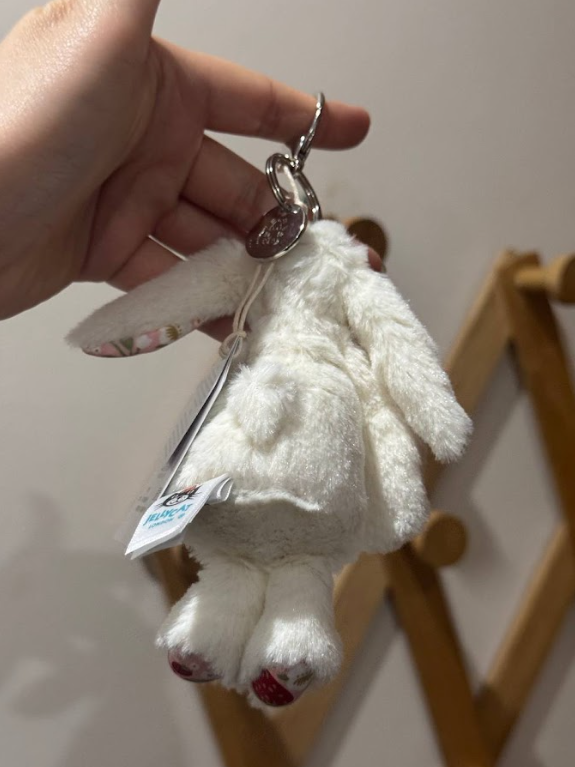 HOT Jellycat Blossom Cream Bunny Berry Bag Charm Plush Keychain