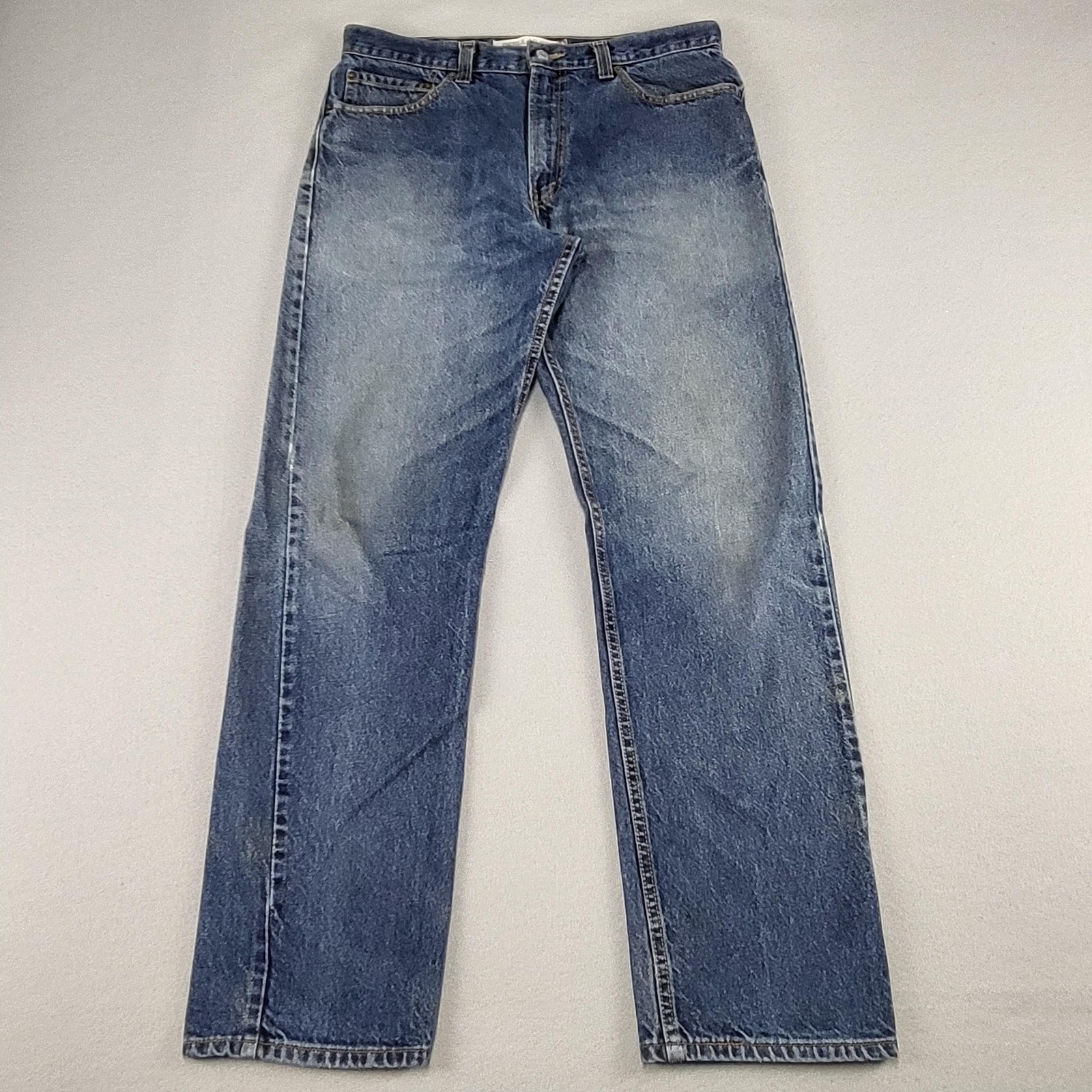 Vintage Levis 505 Jeans Mens 34x32 Blue Medium Wash Regular Straight 100% Cotton