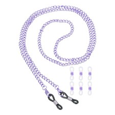 Glasses Chain, 75cm Metal Eyeglasses Strap with 6 Ends for Women, Purple