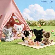 Cute Multi-color Kitten Plush Keychain Stuffed Doll with PP Cotton Birthday Gift
