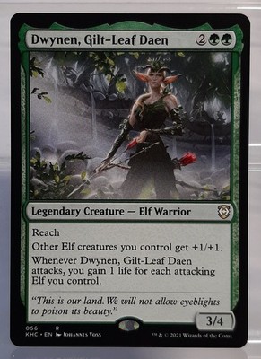 mtg magic Dwynen, Gilt-Leaf Daen by Leafer ENGLISH commander kaldheim