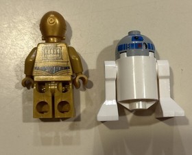 LEGO Star Wars Minifigure Lot C-3PO Colorful Wires & R2-D2 - 9490