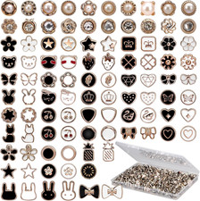 194pcs Pearl Brooch Buttons, No Sew Instant Removable Reusable Cover Up Buttons