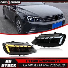 Conjunto de 2 faros LED para VW Jetta MK6 2012-2018 sedán lentes transparentes faros
