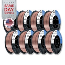  8 x 10-Lb Spools ER70S-6 .035" 0.9 mm Mild Steel MIG Welding Wire