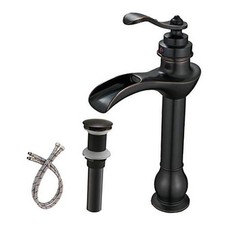 Vessel Sink Faucet Oil Rubbed Bronze Waterfall Tall Version Oil-Rubbed Bronze