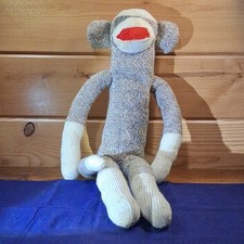 Vintage Classic Handmade Sock Monkey Plush Toy