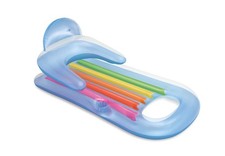 Intex King Kool Lounge Floating Swimming Pool Lounger with Headrest Cupholder