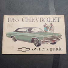 Original 1965 Chevrolet Impala Owners Guide