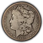 1890-CC $1 Morgan Silver Dollar - Authentic Key Date Carson City - VG - B5862