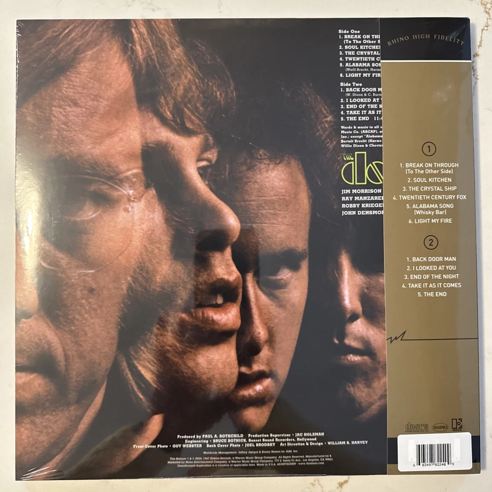 THE DOORS DEBUT LP RHINO HIGH FIDELITY LP SEALED 180 GRAM AUDIOPHILE MINT - Image 3 of 3