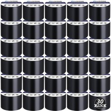 30 Rolls Black Electrical Tape Bulk 2 Inch x 66ft, Waterproof Vinyl Electric ...
