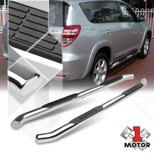 Chrome 3"Steel Round Tube Side Step Nerf Bar Running Board for 06-12 Toyota Rav4