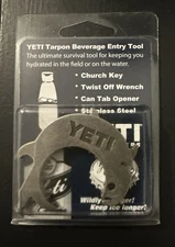 New YETI Tarpon Beverage Entry Tool Church Key Twist Off Can Tab Bottle Opener