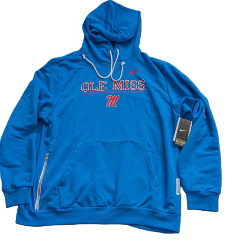 Nike Ole Miss Rebels Sideline Standard Issue Dri-FIT Hoodie Mens XL Powder Blue