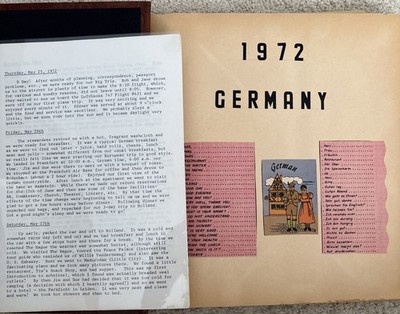 1972 Scrapbook European Travel Ephemera Extravaganza! Ramstein Vienna Lufthansa 