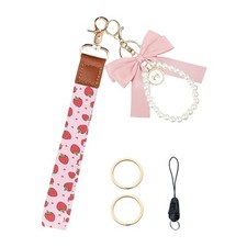 Keychain Lanyard for Women Wrist Lanyard for Key Wristlet Strap with Cute Key...