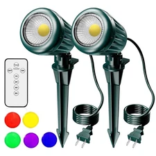 BYQY Outdoor Spot Lights for Yard,120V Plug-in Christmas Spot Lights with Tim...