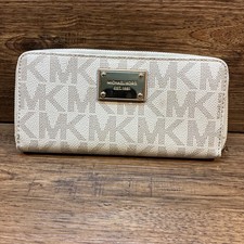 Michael Kors Jet Set Travel Large Continental Wallet Wristlet MK Vanilla