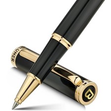 Luxury Rollerball Pen,24K Gold Trim,Noble and Elegant ,Black and Gold