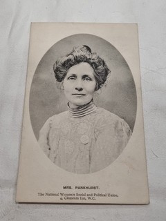 Antique Edwardian Postcard Of Emmeline Pankhurst Suffragette movement card