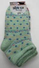 Bright Star Women’s Green Cozy Socks Size 9-11 2 Pack