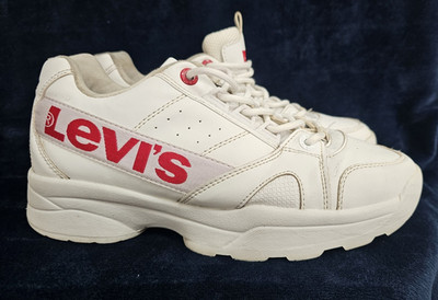 Weiße Leder Schnürschuhe Damen SOHO Chunky Sole Sneaker Gr. 6 (EU 39) LEVI'S