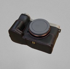 For Sony A7C  A7C A7C2 A7CR Camera Bag Leather Dock Case Base Cover shell black