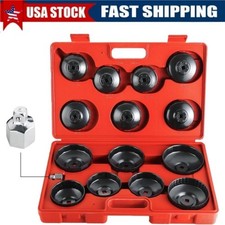 16pcs Oil Filter Wrench Set Cup Type Removal Tool Socket Kit 12 38 Adaptor