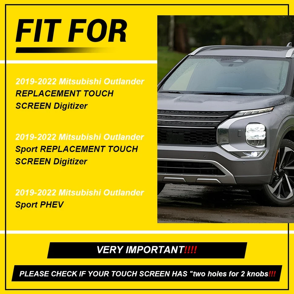 RADIO DIGITALIZADOR CRISTAL REPUESTO PANTALLA TÁCTIL DEPORTIVO MITSUBISHI OUTLANDER 8" Foto 4 de 4