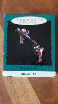 1993 Hallmark Keepsake Pour Some More Coca-Cola Miniature Ornament - New