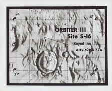 Lunar Orbiter 3 M sting Apollo Moon Selection RARE 1967 - Original NASA Photo