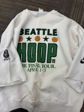 Vintage 1989 Nike Seattle Hoop NCAA Final Four Sweatshirt Mens XL Made in USA
