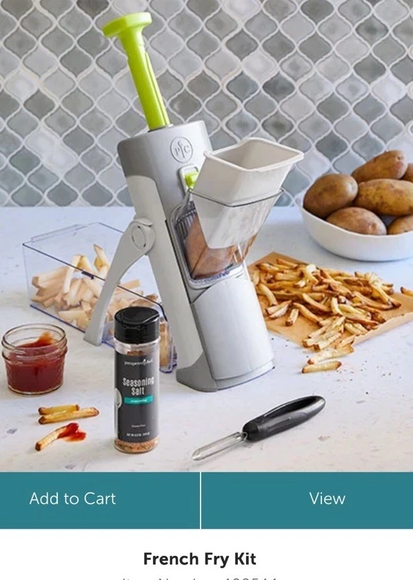 pampered chef FRENCH FRY KIT Mandolin, seasoning salt, and peeler 10054