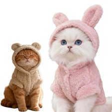 Autumn Winter Cat Clothes Soft Warm Cute Kitten Sweater Pet Fleece Costume For S
