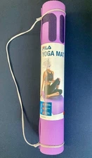 New Purple FILA 4mm Exercise Fitness Yoga Mat  **Easy Carry Sling Included!