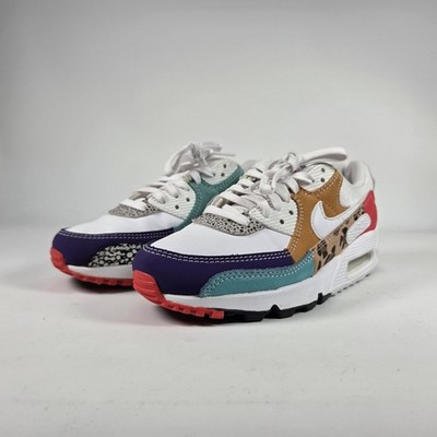 Nike Air Max 90 SE Animal White Womens Size 7 