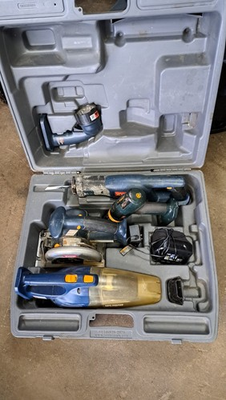 #ad Ryobi 18V 5 Tool with Case Battery Charger $95.00