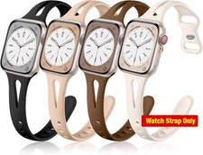 Silicone Sport Strap for Apple Watch 40mm, Durable Soft Thin Slim Design