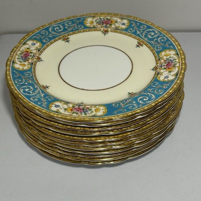 SET 11 Aynsley Bone China ROCHESTER 8'' Appetizer Dessert Plates Vintage England