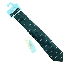 Class Club Boys Hunter Green Tan Red Fish Tie NWT Silk Blend Classic