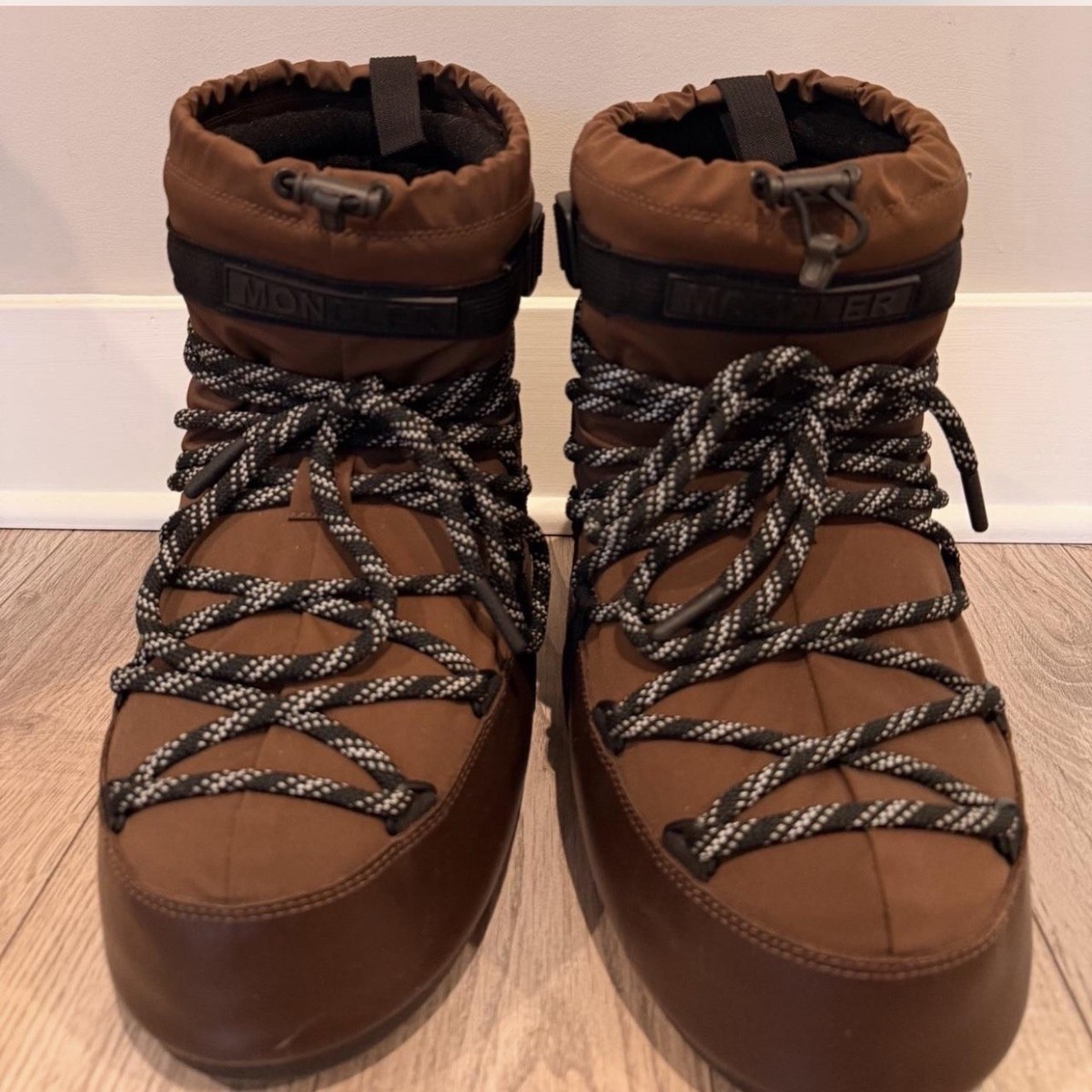 Moncler Boots Brown Brown Vera High Suede & Shearling Lace-Up Boots - Boots for  main image 4