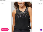 NWT Black Rebel Athletic Cheer crop tank top bling rhinestones small AS — photo 1